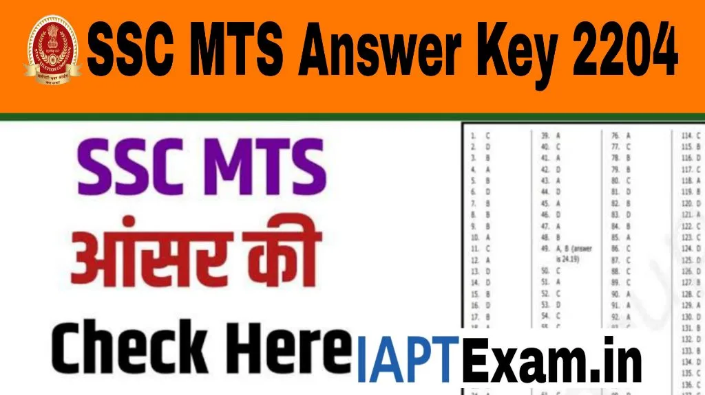 SSC MTS Exam 2024 Answer Key And Objection